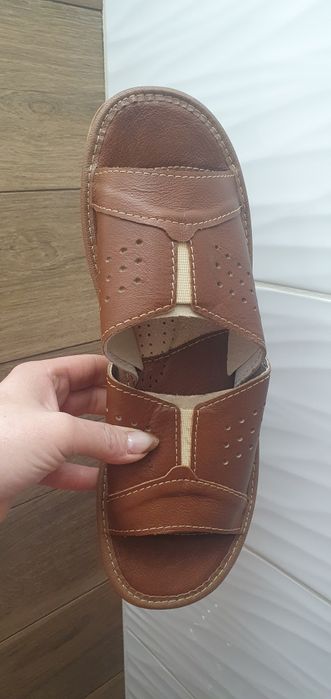 3x kapcie laczki pantofle skóra naturalna skórzane góralskie 41
