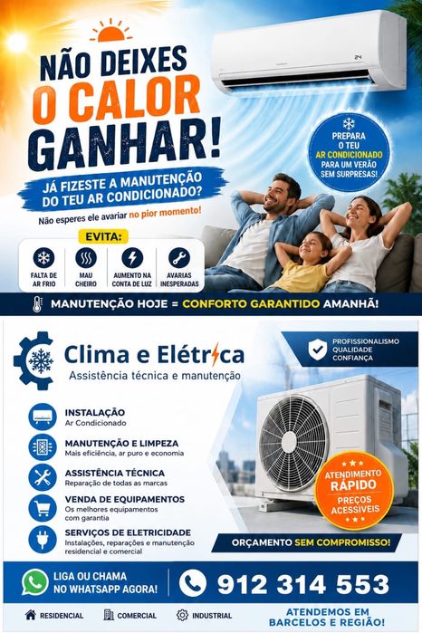 Instalacao, venda e manutencao de ar condicionado
