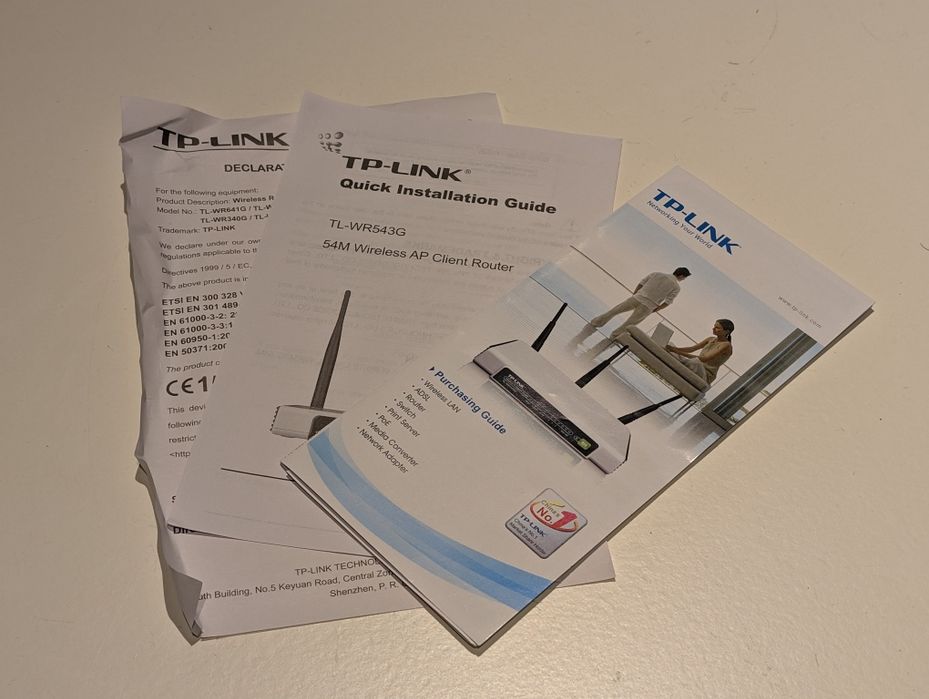 TP Link router wifi TL-WR543G