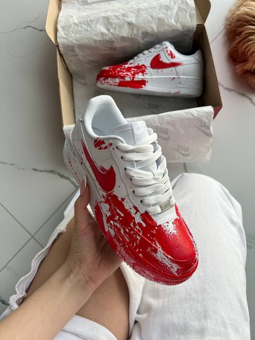 36-45 Nike Air Force 1 Low 'Custom Blood: 2 699 грн. - Кроссовки