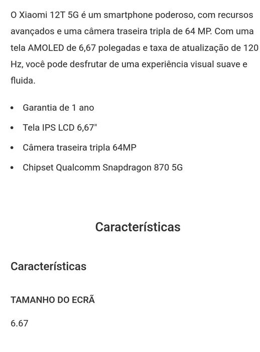 Xiaomi 12T 5G  256GB   8GB