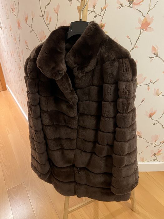 Casaco de pele genuína do designer francês Georges Rech