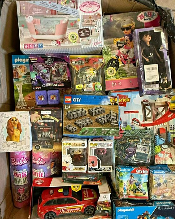 Karton zabawek Mix 200PLN NOWE Lego Hobbit Barbie Pokémon Puzzle