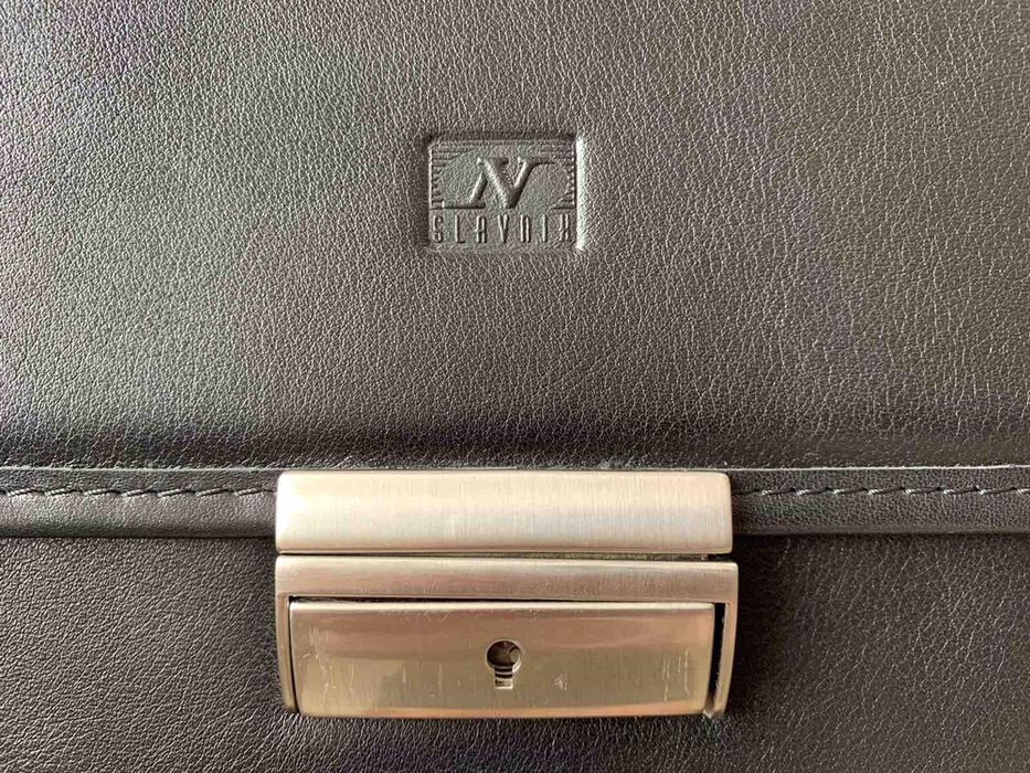 Портфель деловой натуральная кожа Slavnik сумка для документов