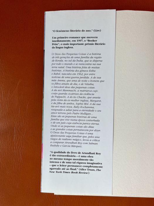 “O Deus das Pequenas Coisas”, Arundhati Roy
