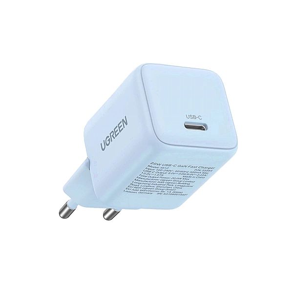 Ładowarka sieciowa Ugreen X512/20W GaN 1x USB-C - niebieska