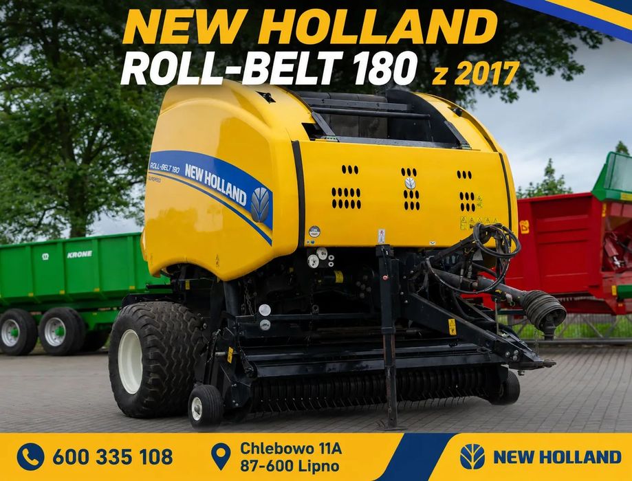 New Holland ROLL-BELT 180 PASOWA ZMIENNA KOMORA ROTOR SIATKA  PRASA Jak Nowa  Sprzedam ROLUJĄCĄ New Holland ROLL-BELT 180
