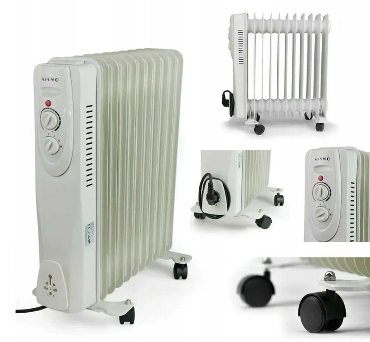 Масляний обігрівач 11 секцій. Оливний нагрівач. Обігрівач оливний.