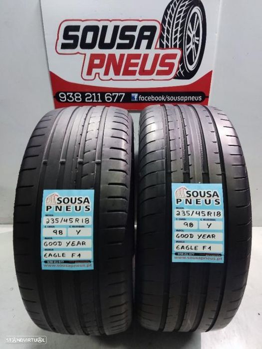 2 pneus semi novos 235-45r18 good year - oferta dos portes