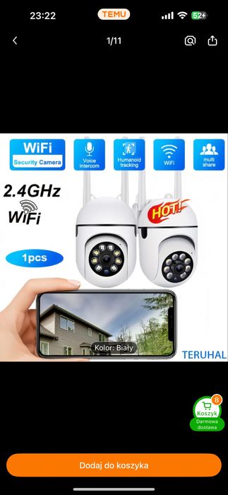 Kamera Bezprzewodowa WiFi 1080P FULL HD