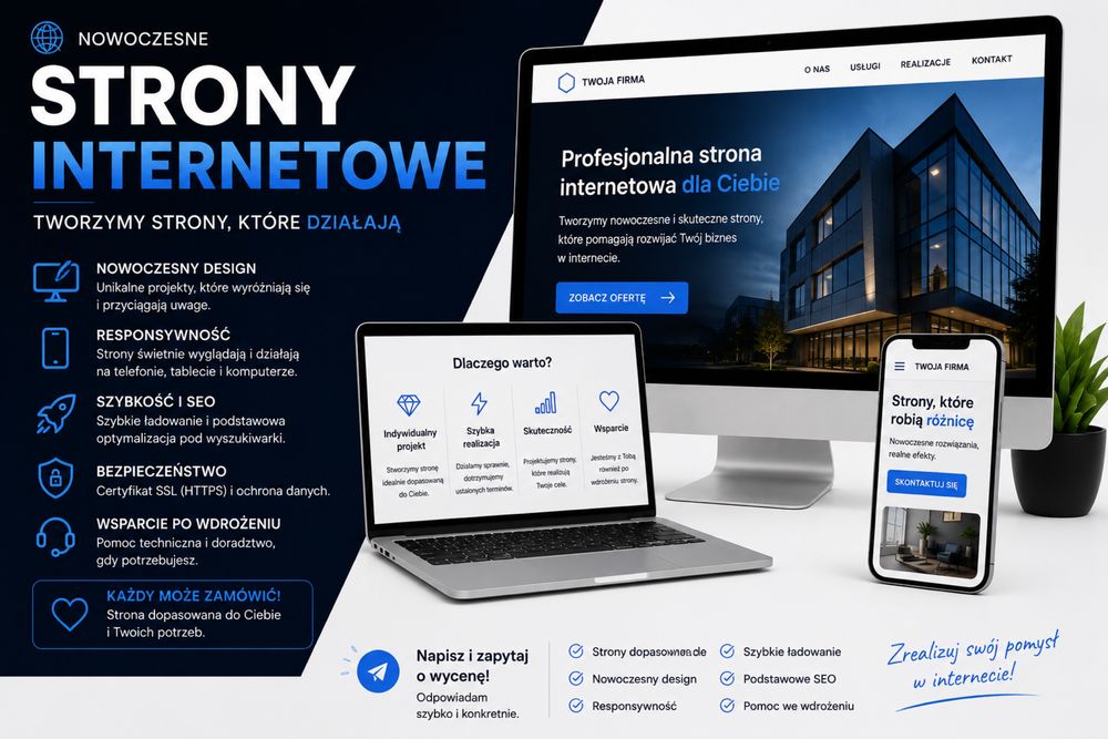 Tworzenie Stron Internetowych | Nowoczesne Strony WWW