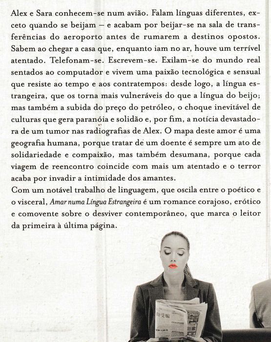Livro Amar Numa Língua Estrangeira de Andrea Jeftanovic [Portes Inc]