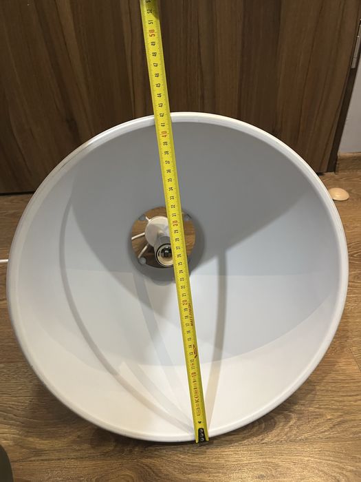 Nowoczesna lampa wisząca loft / industrial — biała, metalowa