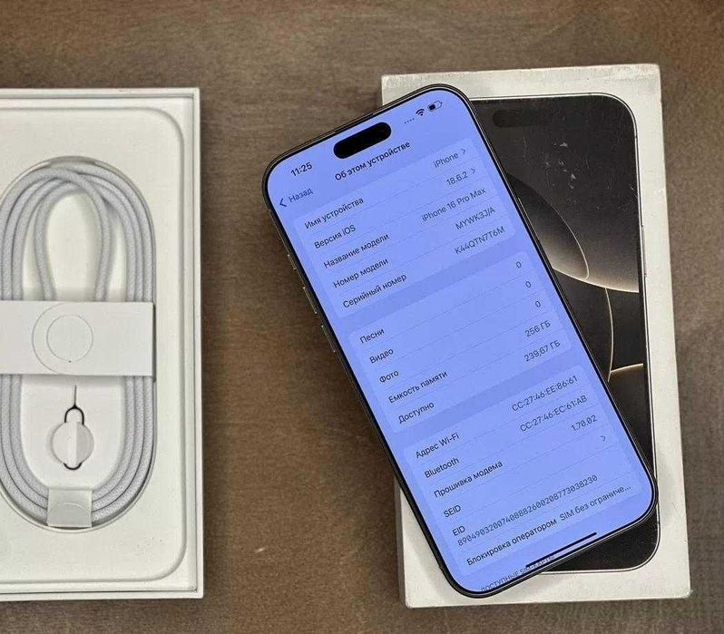 iPhone 16 Pro Max, 256 ГБ, SIM + eSIM