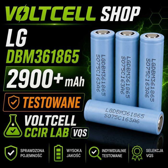 LG DBM361865 2900+ mAh OGNIWO BATERIA Li-Ion 18650 TESTOWANE Akumulator