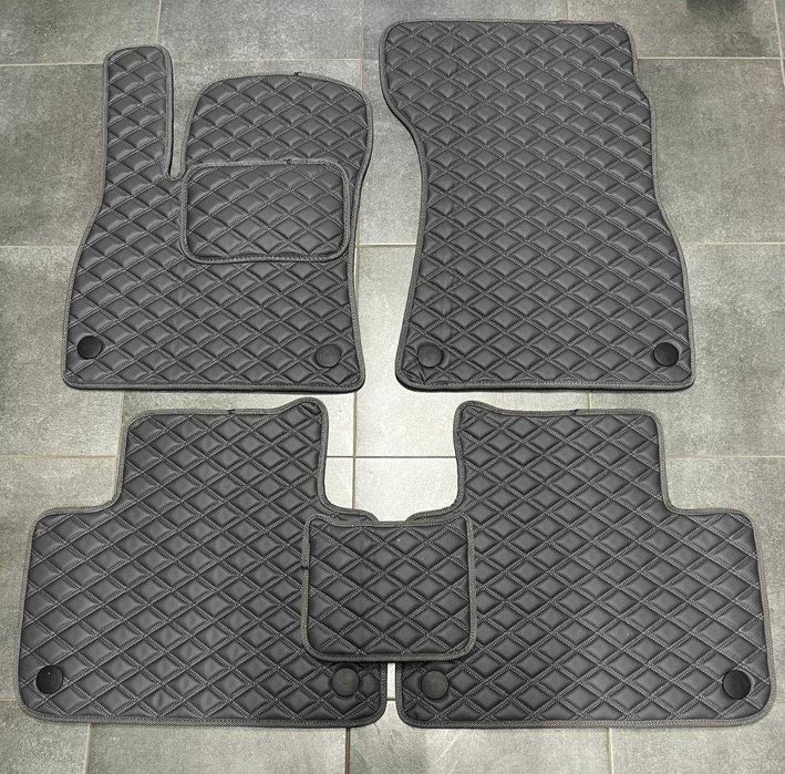 Коврики із екошкіри для Ауді\ Audi Q5\ Q3\ Q7\ Q8\ Q4 e-tron\еко шкіра