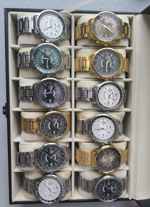 Najnowsza generacja zegarek orient multi year cesarski patelnia zieleń