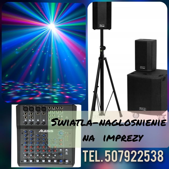 Oświetlenie Nagłośnienie muzyka