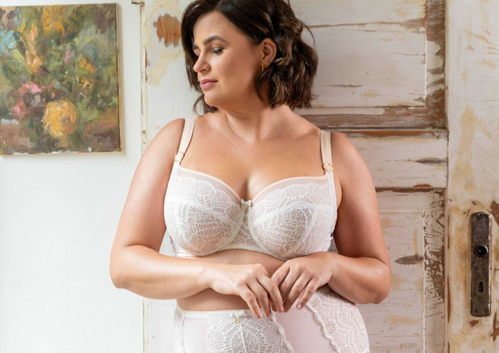 Biustonosz miękki Samanta Charlotte A911 85F biały, full cup, duży biust