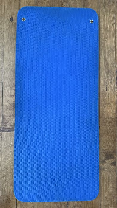 Tapete de Fitness / Ginástica Profissional com Ilhoses – Azul (Alta Densidade)