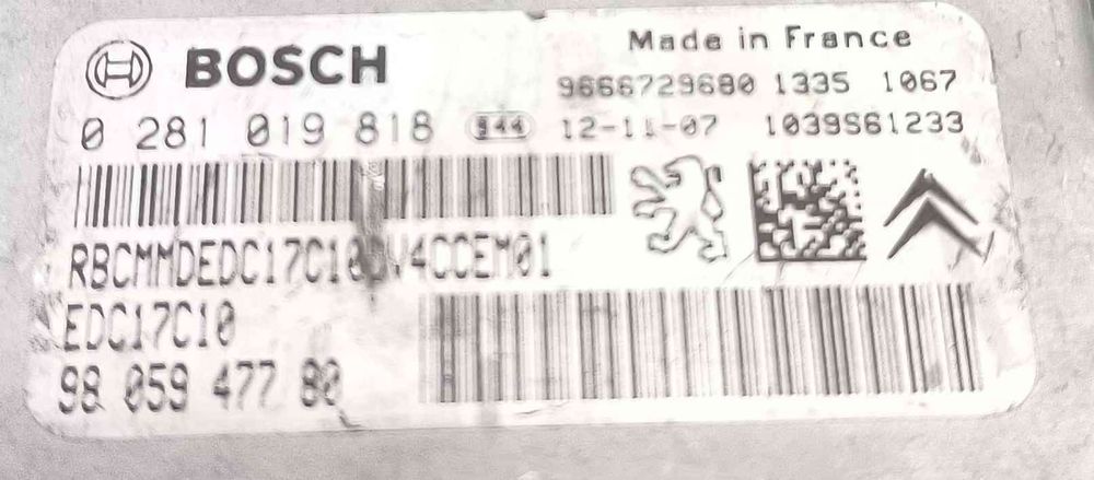 Centralina Motor / ECU 9805947780 - CITROËN C3 I