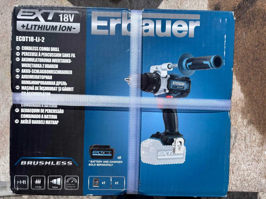 Wkrętarka Udarowa Bezszczotkowa Erbauer EXT 18V ECDT18-Li-2 120Nm | NOWA Body