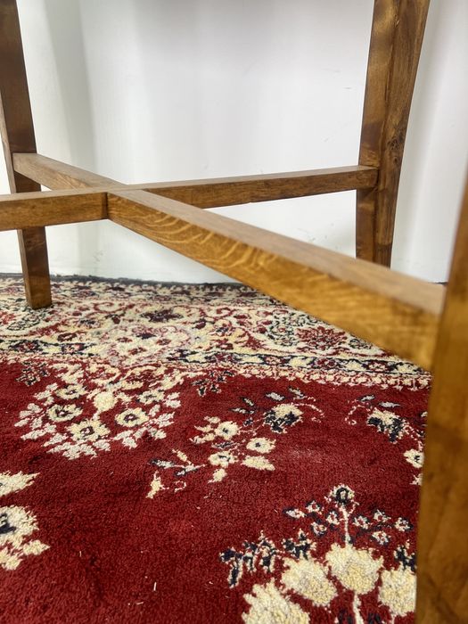 Stół okrągły art deco prl lata 60 orzech mat śr.70 vintage retro