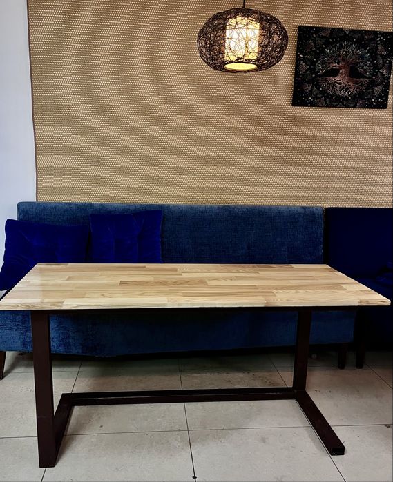 Стол лофт Дерев’яна столешниця Стіл обідній