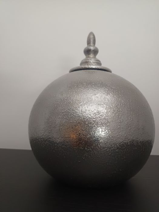 Pote  prateado - Decoração