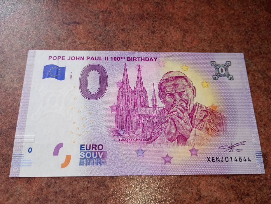 Jan Paweł II banknot 0 euro