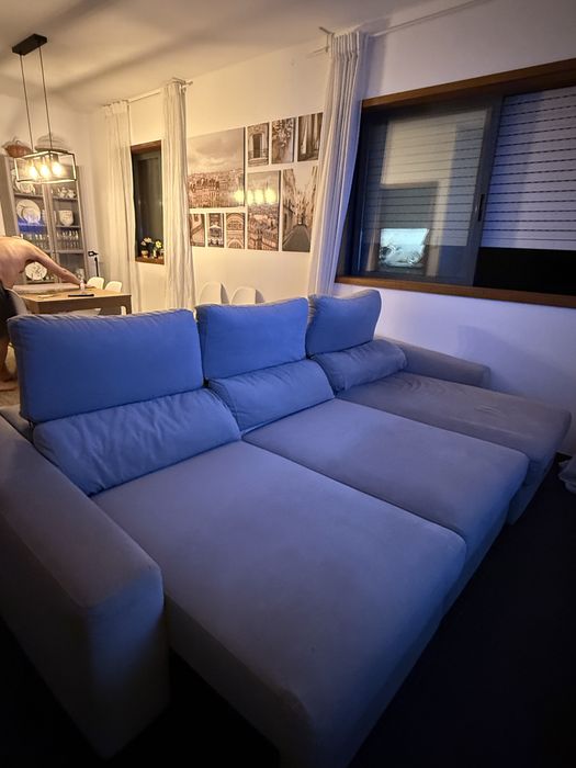 Sofá 6 lugares Gato Preto Ruffalo bege - Semi-novo