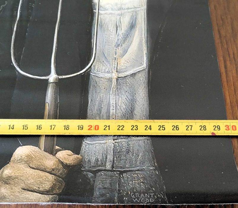 Tela Grande 45 X 30cm Grant Wood - American Gothic, 1930