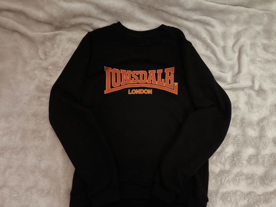Чорний світшот Lonsdale London (кофта Лонсдейл)