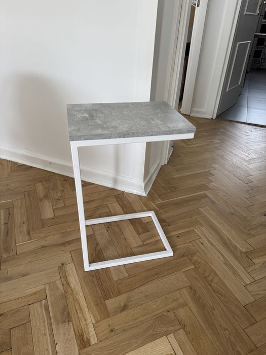 Stolik pomocniczy kawowy szary beton loft
