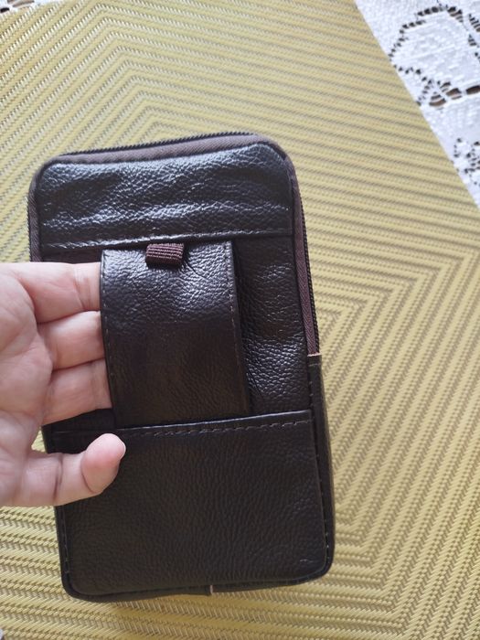 Saszetka męska skórzana do paska