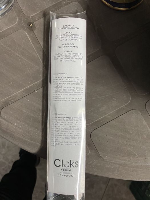 Conjunto do Benfica mais relogio