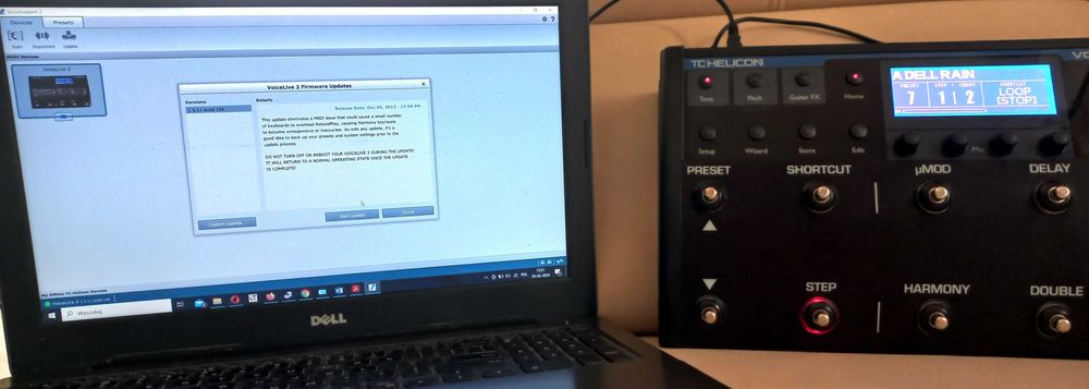 TC Helicon VoiceLive 2, Nowe oprogramowannie 1.5.11B156 Instrukcja PL
