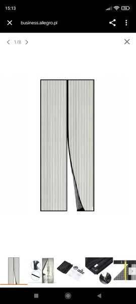 magnetyczna moskitiera 130x230 czarna