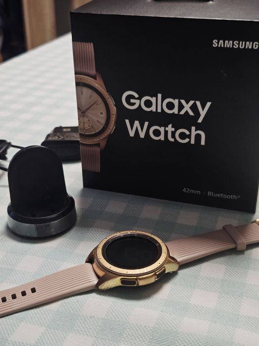 Samsung Galaxy Watch 42mm Rose Gold / pełen zestaw / ładny stan