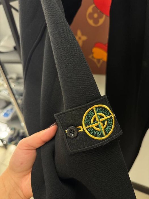 ЦЕНА БЫЛА 3400! Мужской спортивный костюм Stone Island черный на флисе