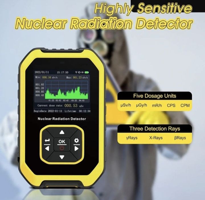 Дозиметр радиации FNIRSI GC-01, счетчик Гейгера. ОРИГИНАЛ