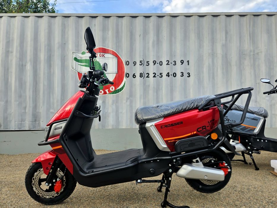CROSSER CR13 LFP/grafen 2500ват -Электроскутер  ЛИТИЙЖЕЛЕЗОФОСФАТ Доставка!Гарантия!Сервис!Доставка по Украине!мощный электроскутер стокмото кросер 13