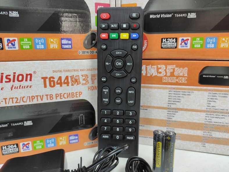 ‼️НОВА‼️Приставка Т2 ресивер тюнер World Vision T624M3 гарантія 12 міс