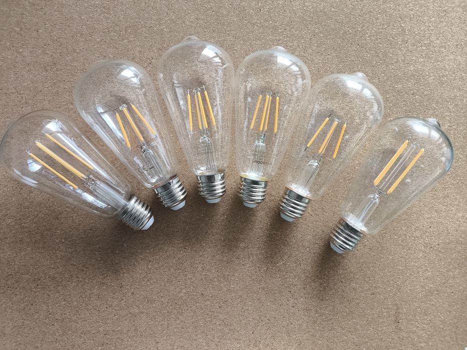 6x ozdobne żarówki ST64 Filament Aigostar 2700K, 480 lm
