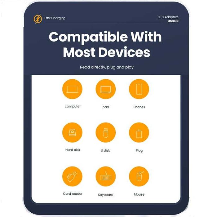 Adaptador USB C 3.0 Macho / USB A Fêmea NOVO