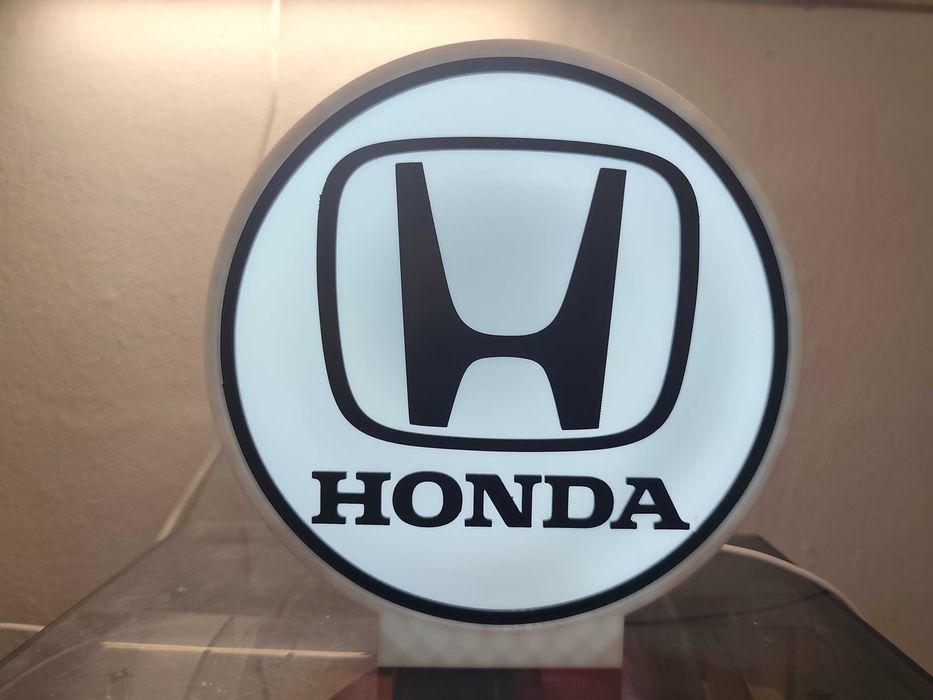 Lightbox luminaria decorativa Honda cx branca