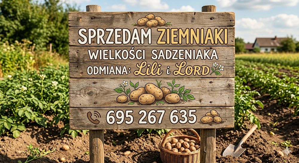 Ziemniaki wielkości sadzeniaka smaczne odmiana Lili i Lord od rolnika