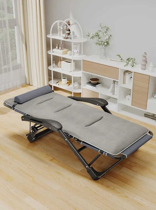 Розкладне крісло шезлонг садовий із подушкою WCG FCB-S03PС