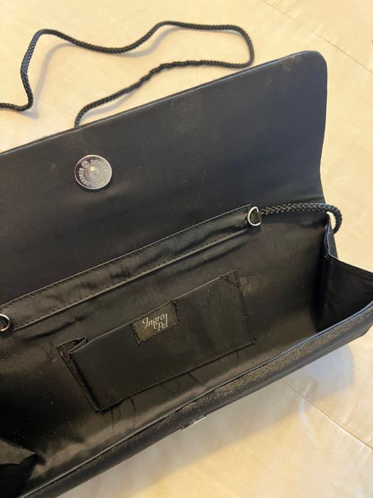 Bolsa de cetim preto - Ingra Pel . Excelente estado .