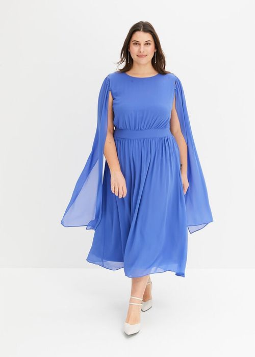 B.P.C chabrowa sukienka szyfonowa z odpinanymi rękawami 40.